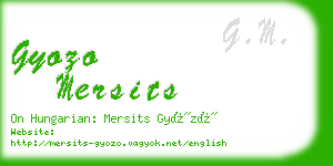 gyozo mersits business card